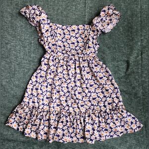 Altar'd State Navy and White Daisy Dress